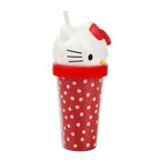 Hello Kitty 3D Face Travel Tumbler, Dots, 16 Oz