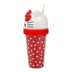 Hello Kitty 3D Face Travel Tumbler, Dots, 16 Oz