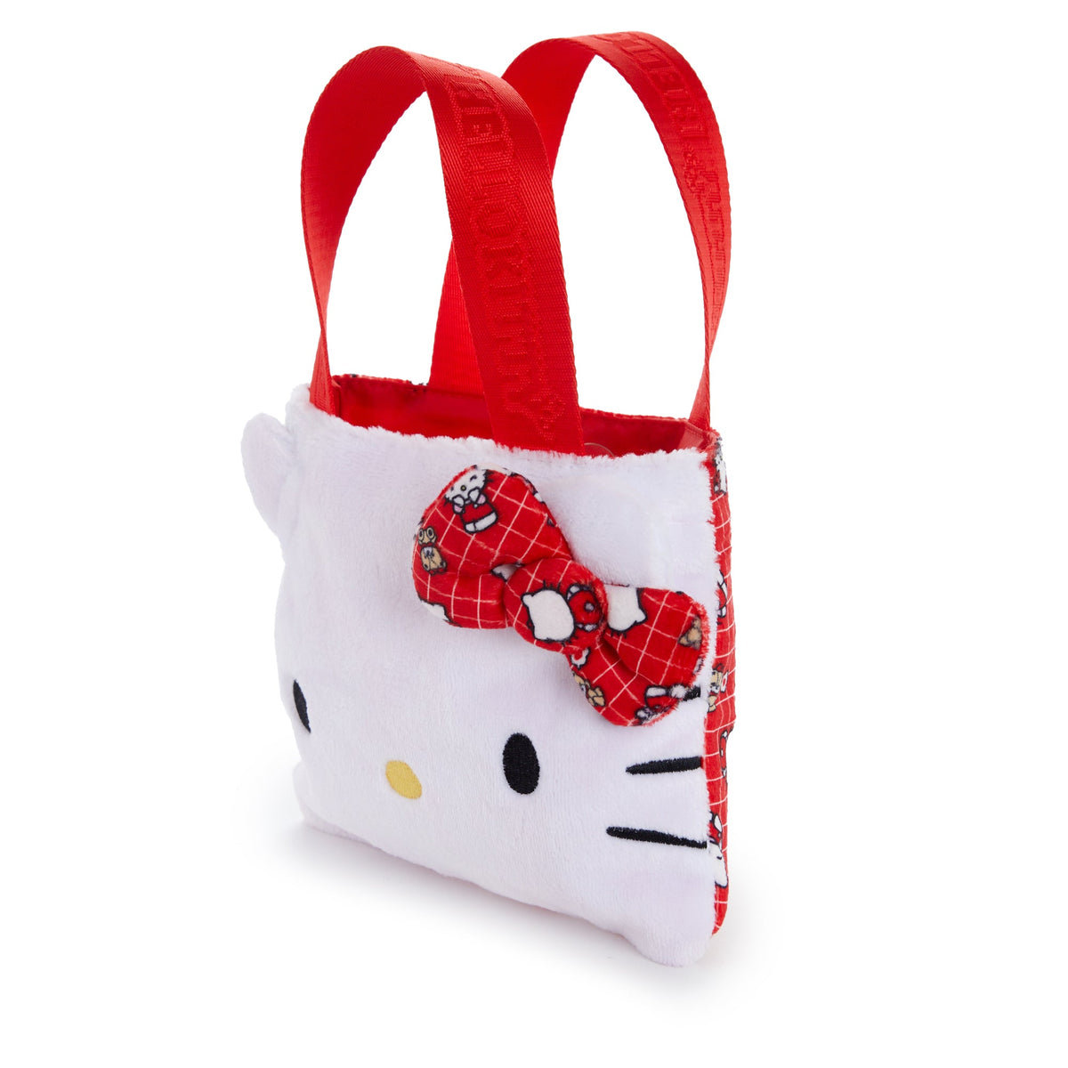 Hello Kitty Ruby Red Plush Face Mini Tote