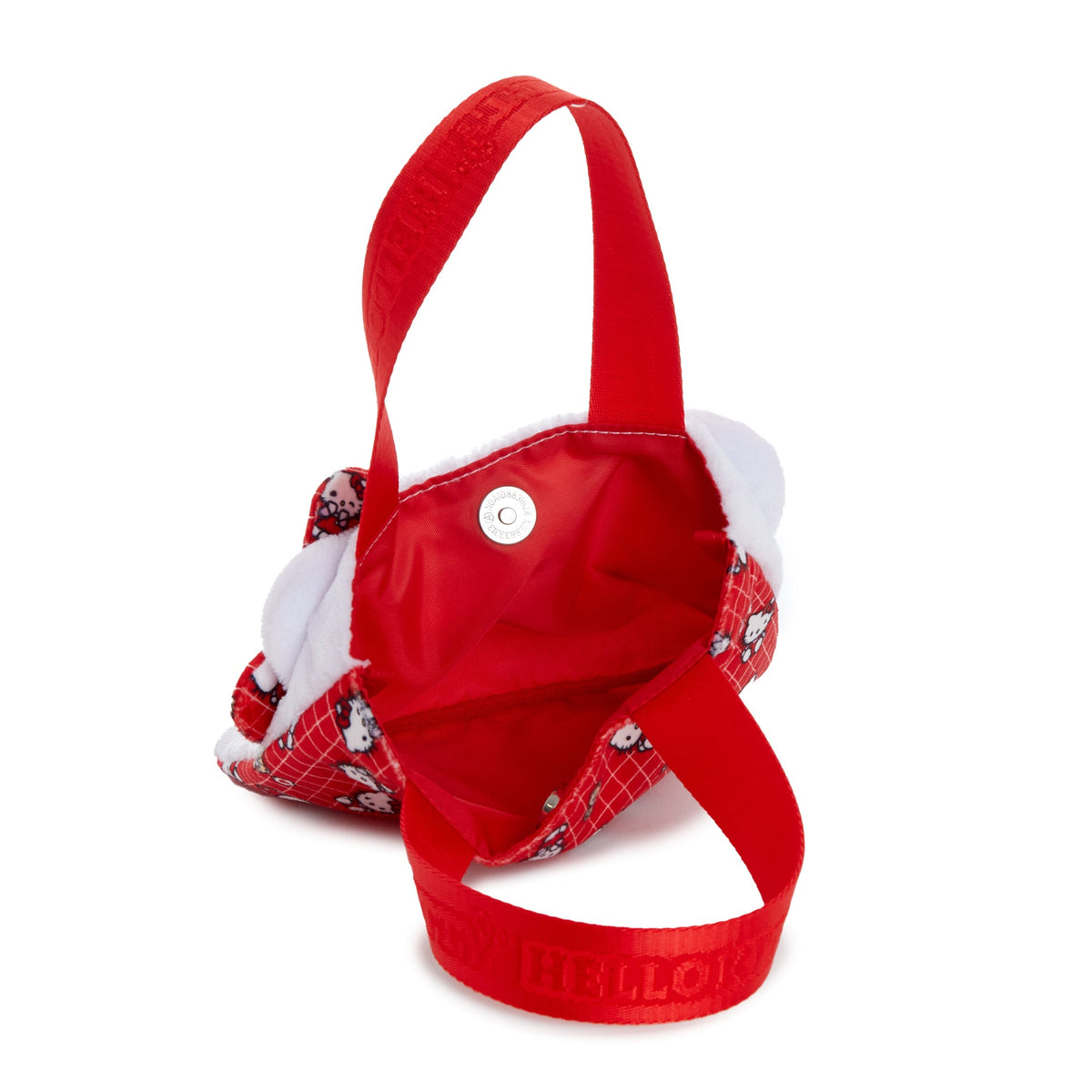 Hello Kitty Ruby Red Plush Face Mini Tote