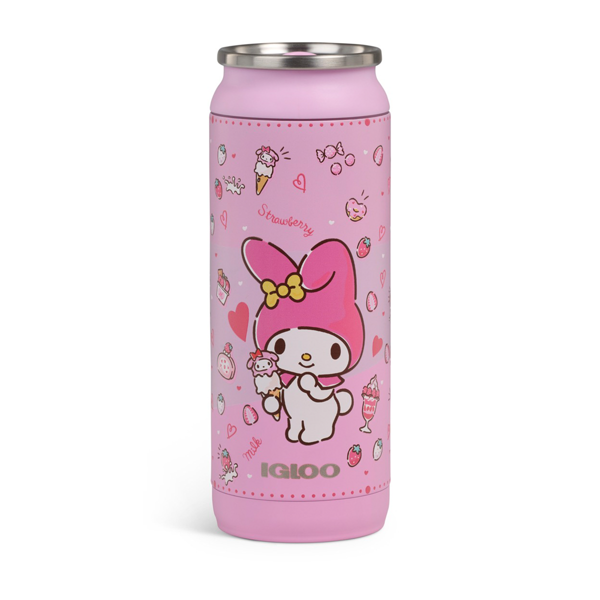My Melody x Igloo 50th Anniversary 16 oz Stainless Steel Can Cooler