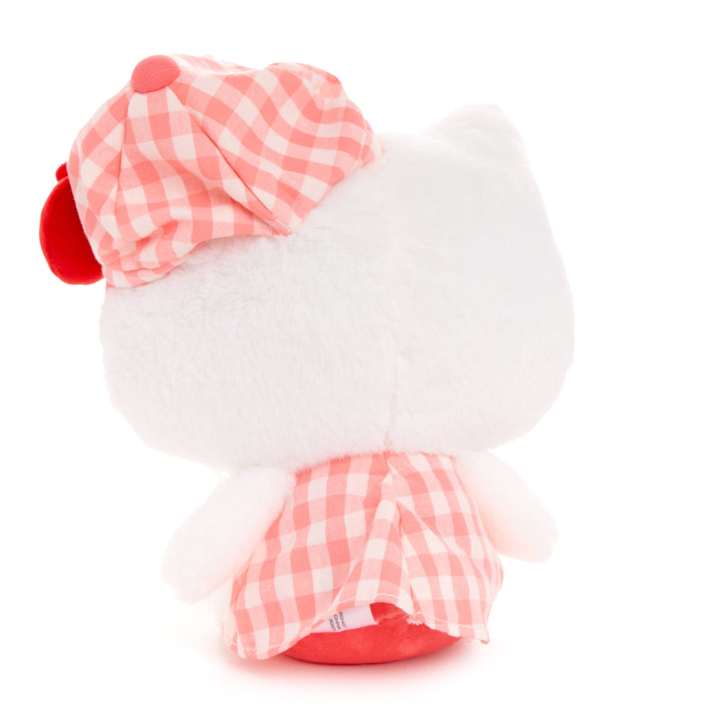 Hello Kitty Gingham Cap 8 Inch Plush