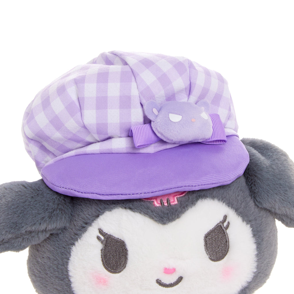 Kuromi Gingham Cap 8 Inch Plush
