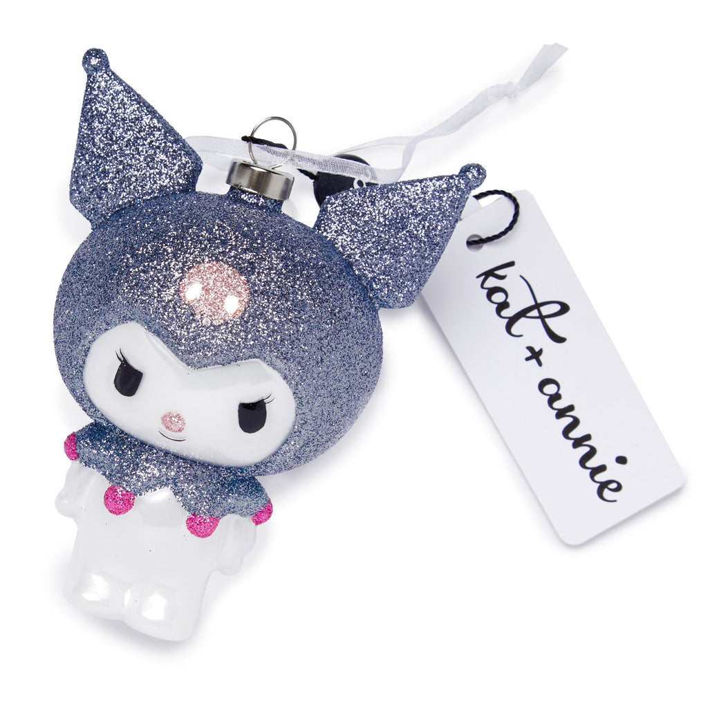Kuromi X Kat Annie Glass Christmas Ornament, 5 Inch
