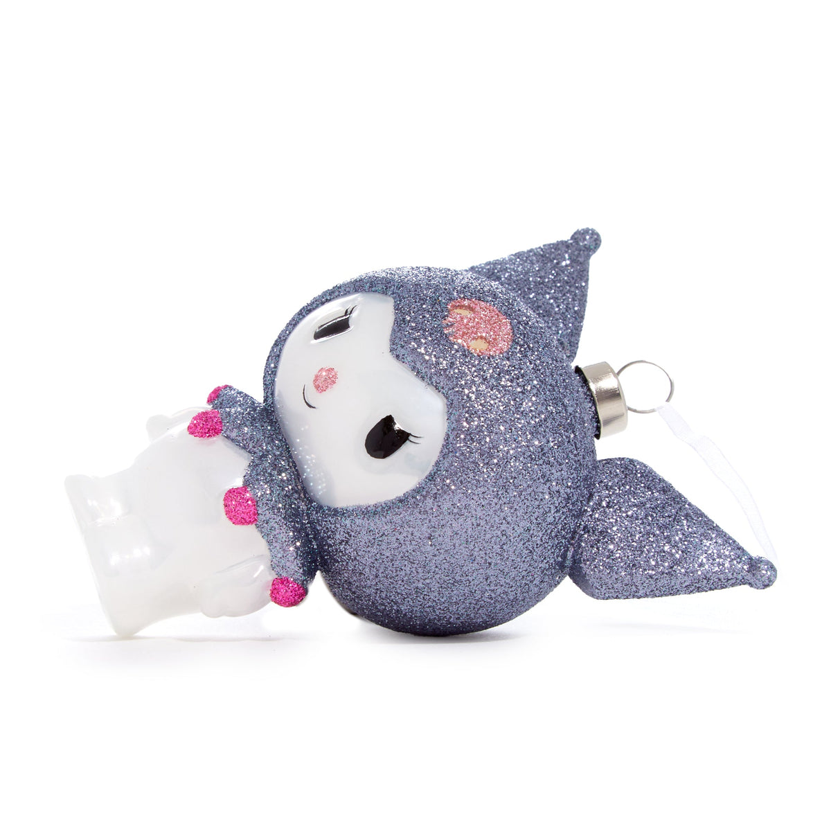 Kuromi X Kat Annie Glass Christmas Ornament, 5 Inch