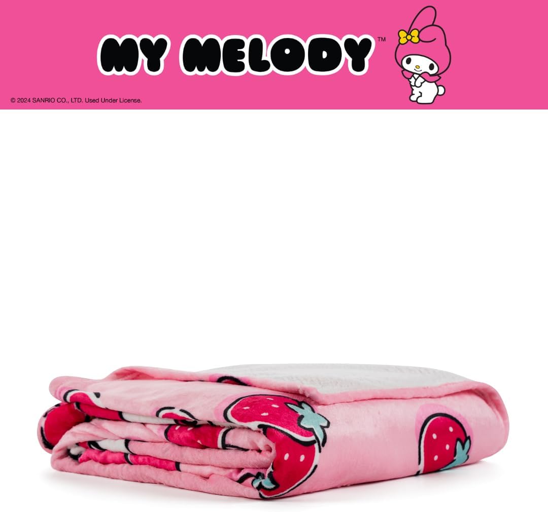 My Melody Strawberry Fields Throw Blanket