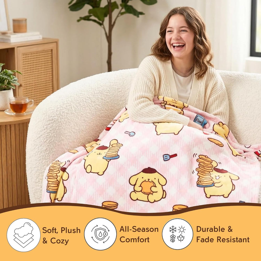 Pompompurin Pancakes Throw Blanket