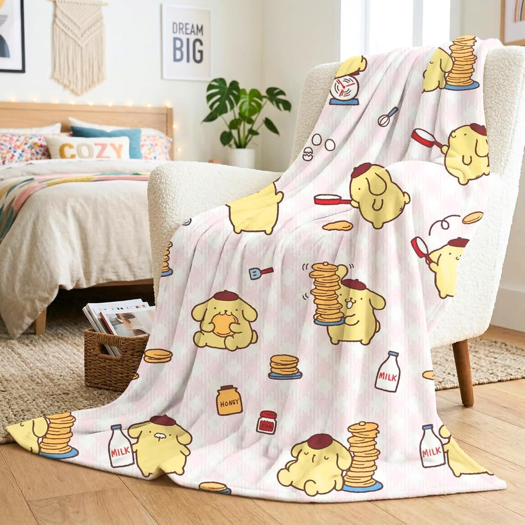 Pompompurin Pancakes Throw Blanket