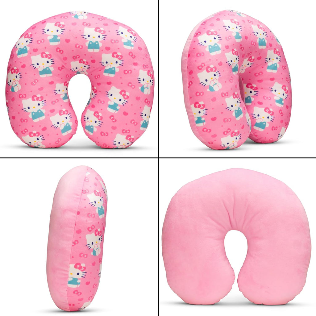 Hello Kitty Travel Neck Pillow, Bows and Hearts