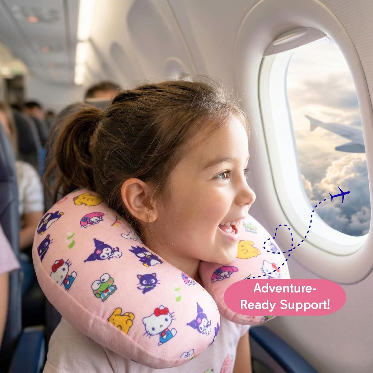 Hello Kitty and Friends Travel Neck Pillow, Travel Crew