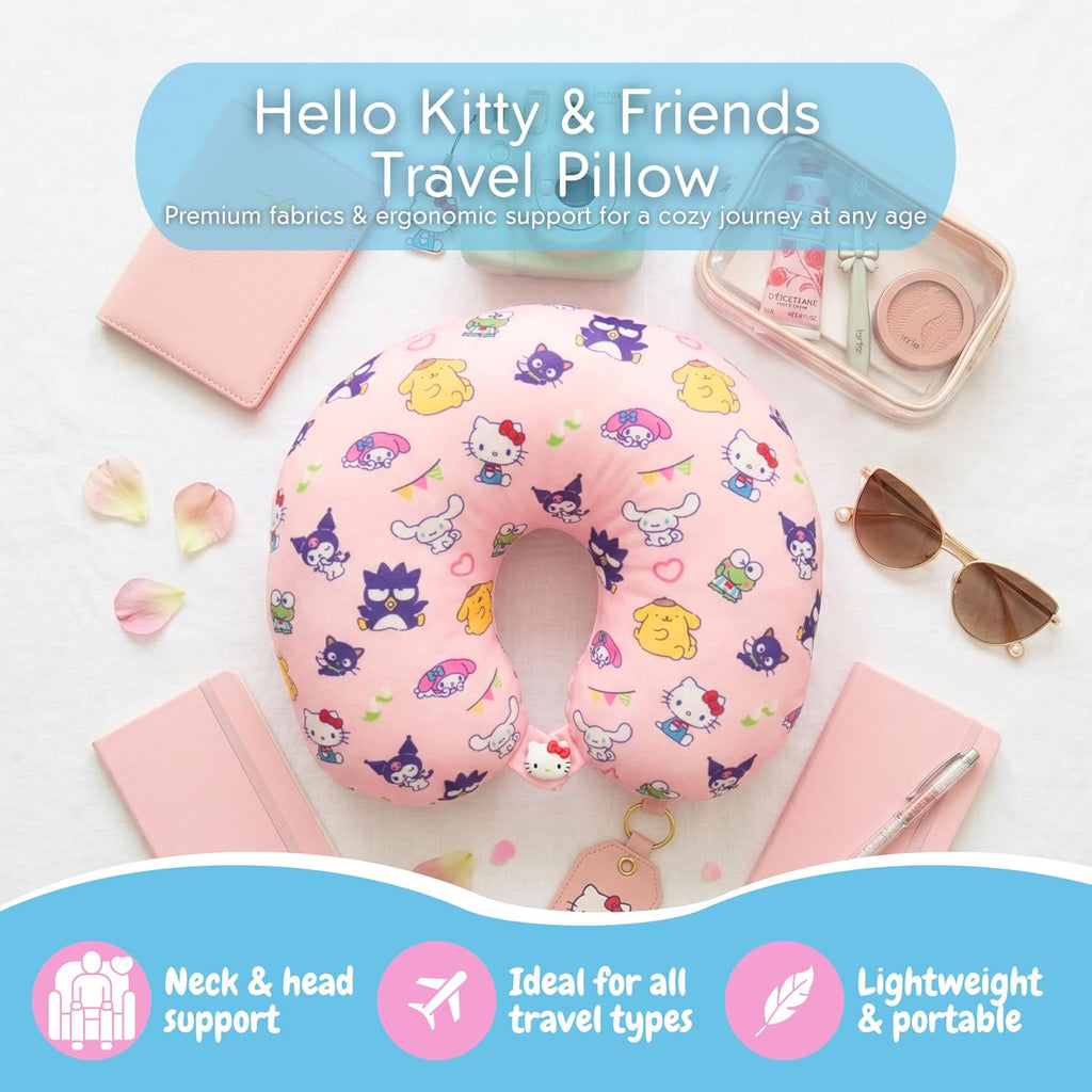 Hello Kitty and Friends Travel Neck Pillow, Travel Crew