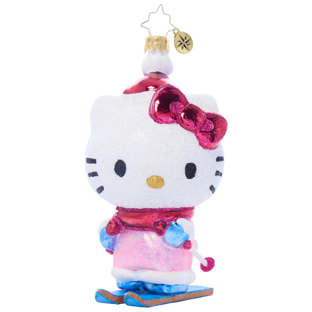 Hello Kitty X Christopher Radko Handmade Glass Ornament, Aspen Adventure