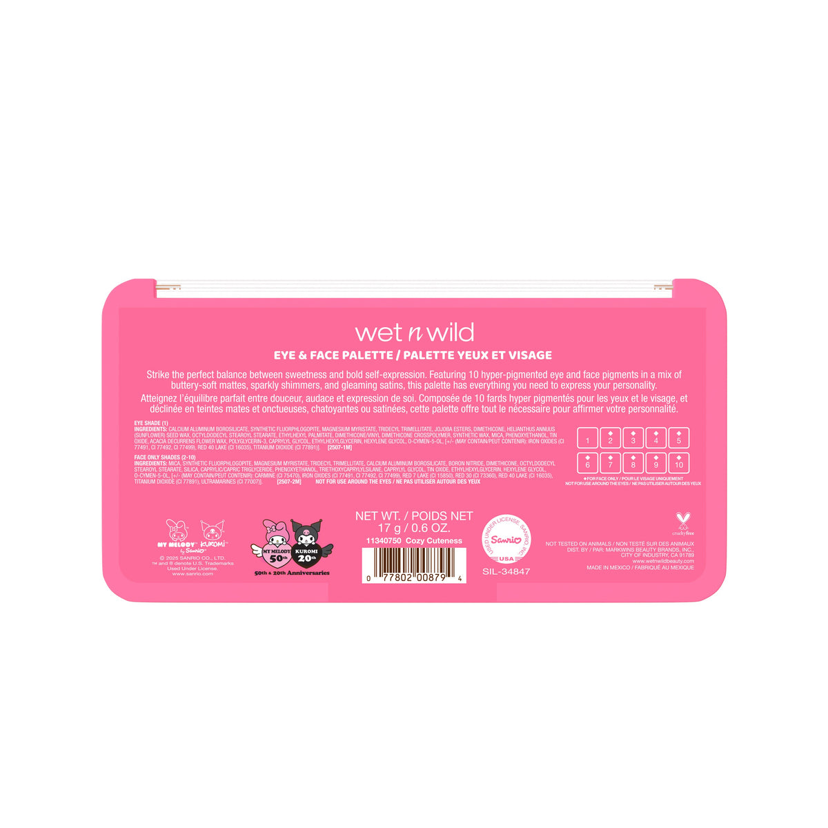 My Melody and Kuromi x Wet n Wild Eye and Face Palette, My Melody