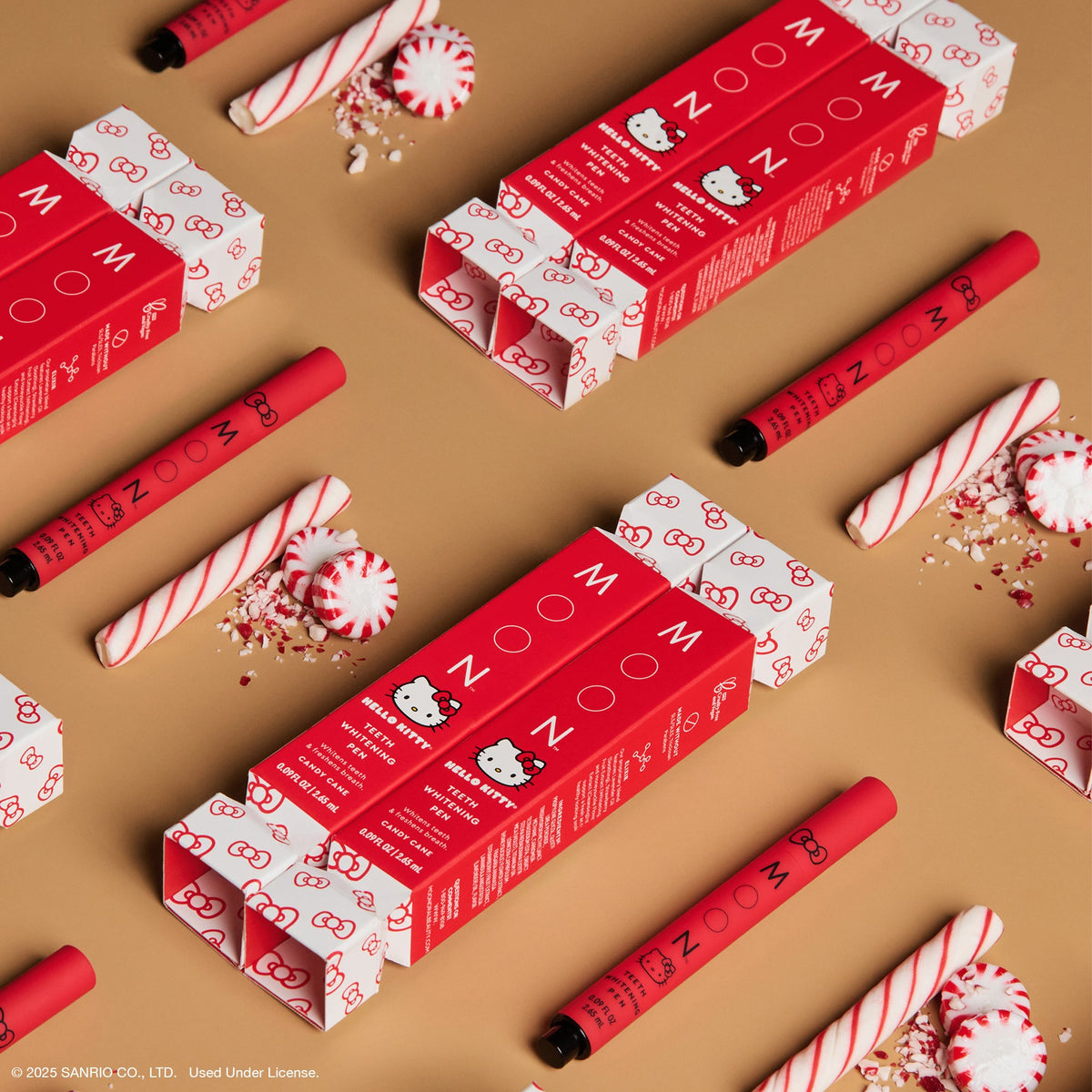 Hello Kitty MOON Oral Beauty Teeth Whitening Pen Duo, Candy Cane