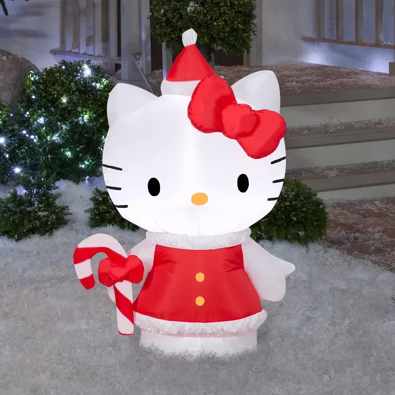 Hello Kitty 3.5ft Airblown Inflatable (Holiday Dress)