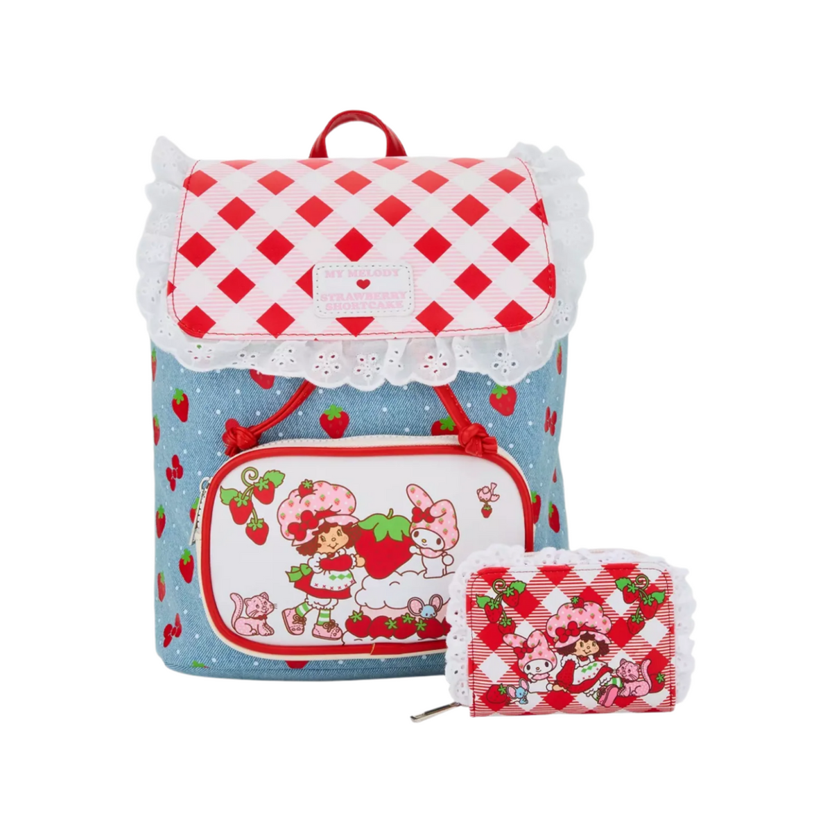 My Melody x Strawberry Shortcake Denim Mini Backpack