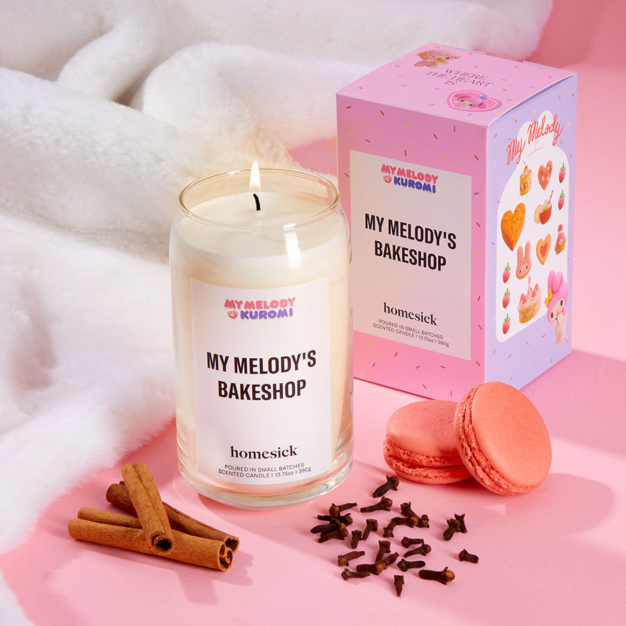 My Melody and Kuromi x Homesick Candle, My Melody's Bakeshop