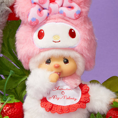 My Melody Monchhichi Chimutan Plush Mascot Keychain