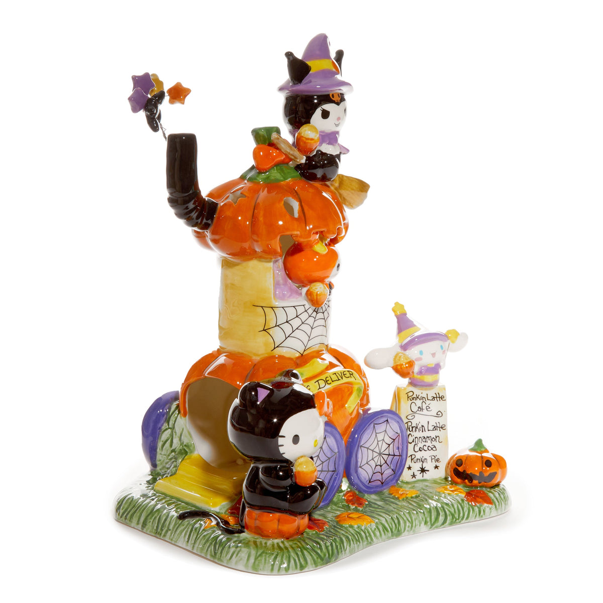 Hello Kitty and Friends Pumpkin Cafe Latte Ceramic Candle House