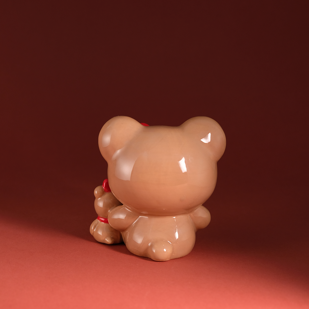 Hello Kitty and Teddy Bear Love Ceramic Figurine