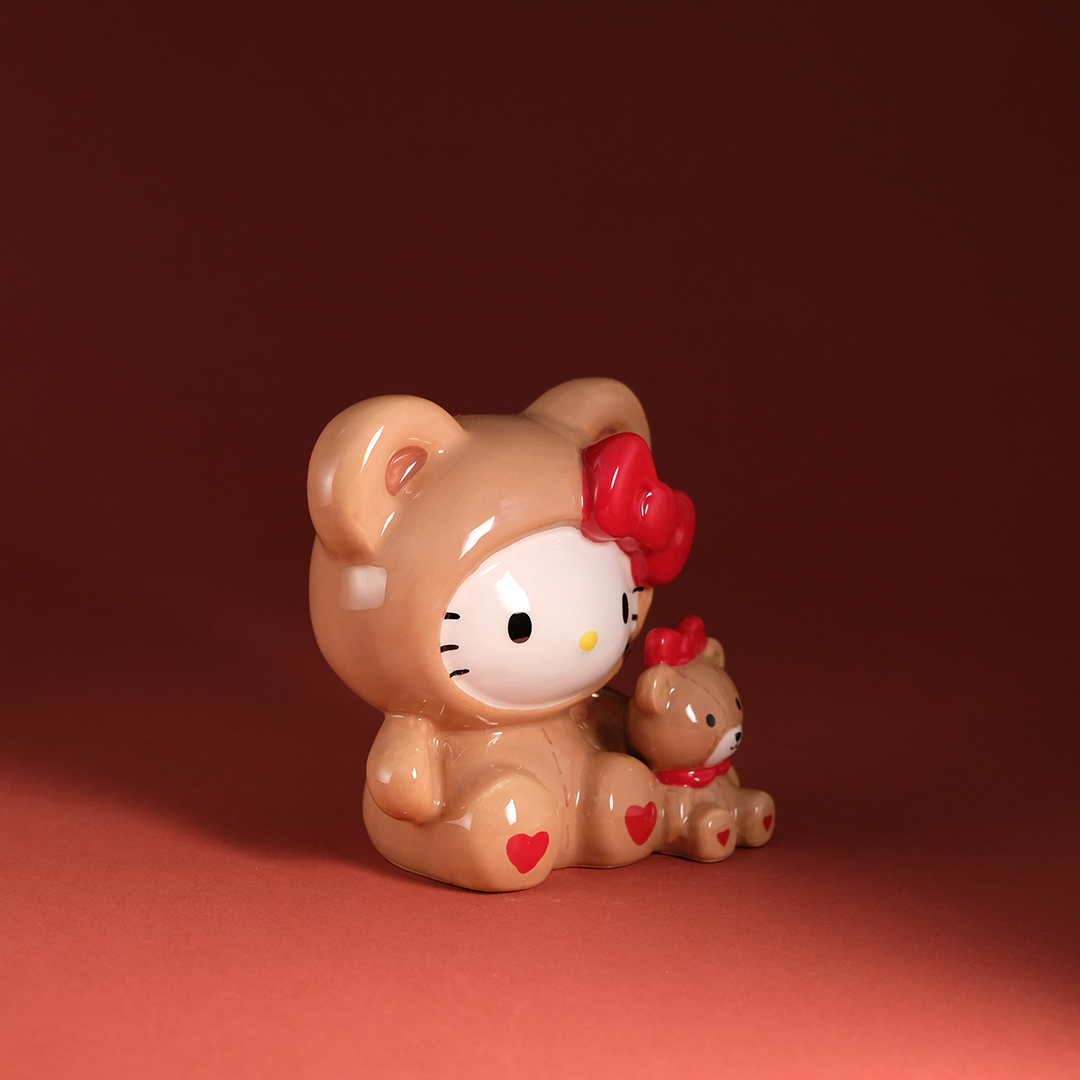 Hello Kitty and Teddy Bear Love Ceramic Figurine