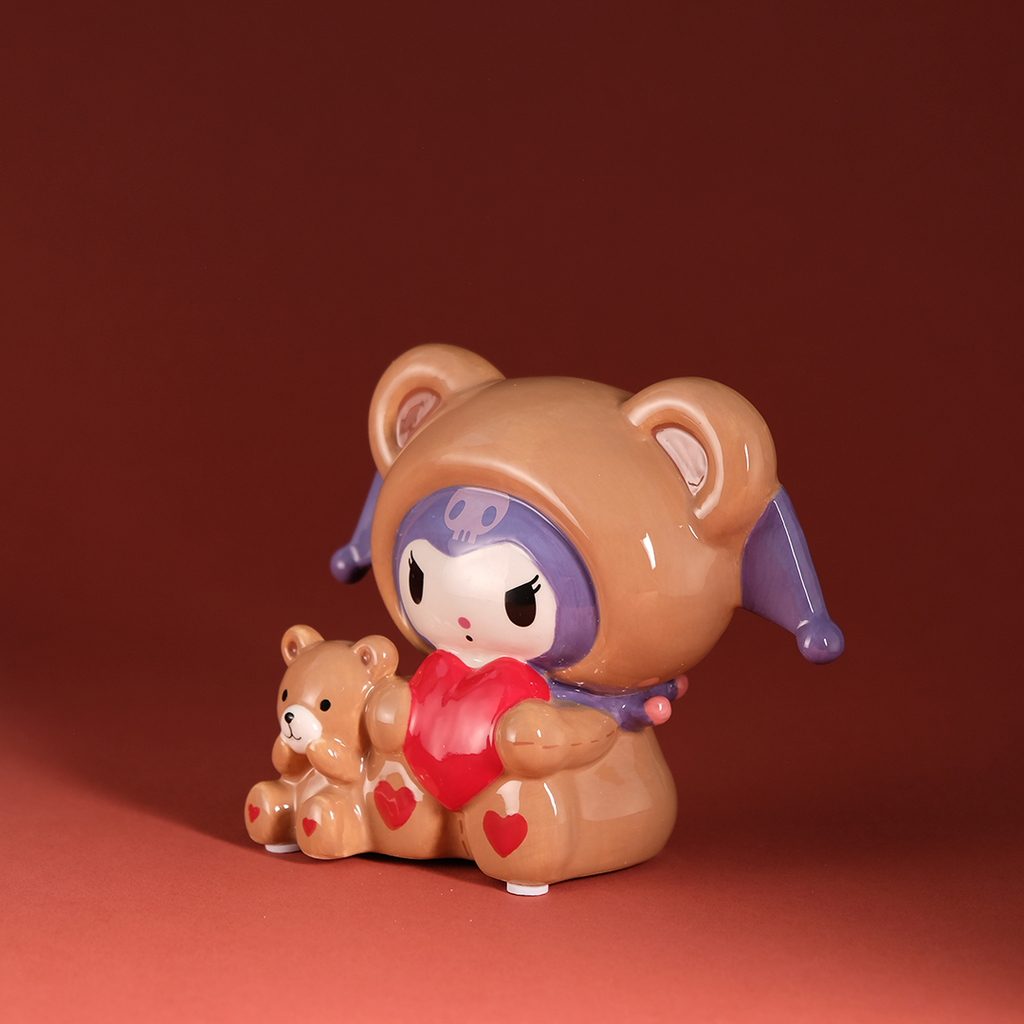 Kuromi and Teddy Bear Love Ceramic Figurine