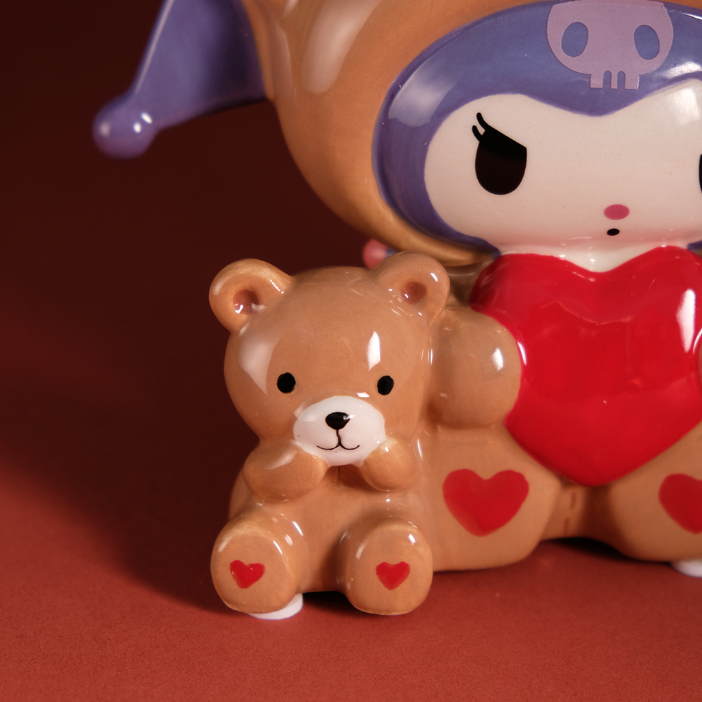 Kuromi and Teddy Bear Love Ceramic Figurine