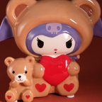 Kuromi and Teddy Bear Love Ceramic Figurine