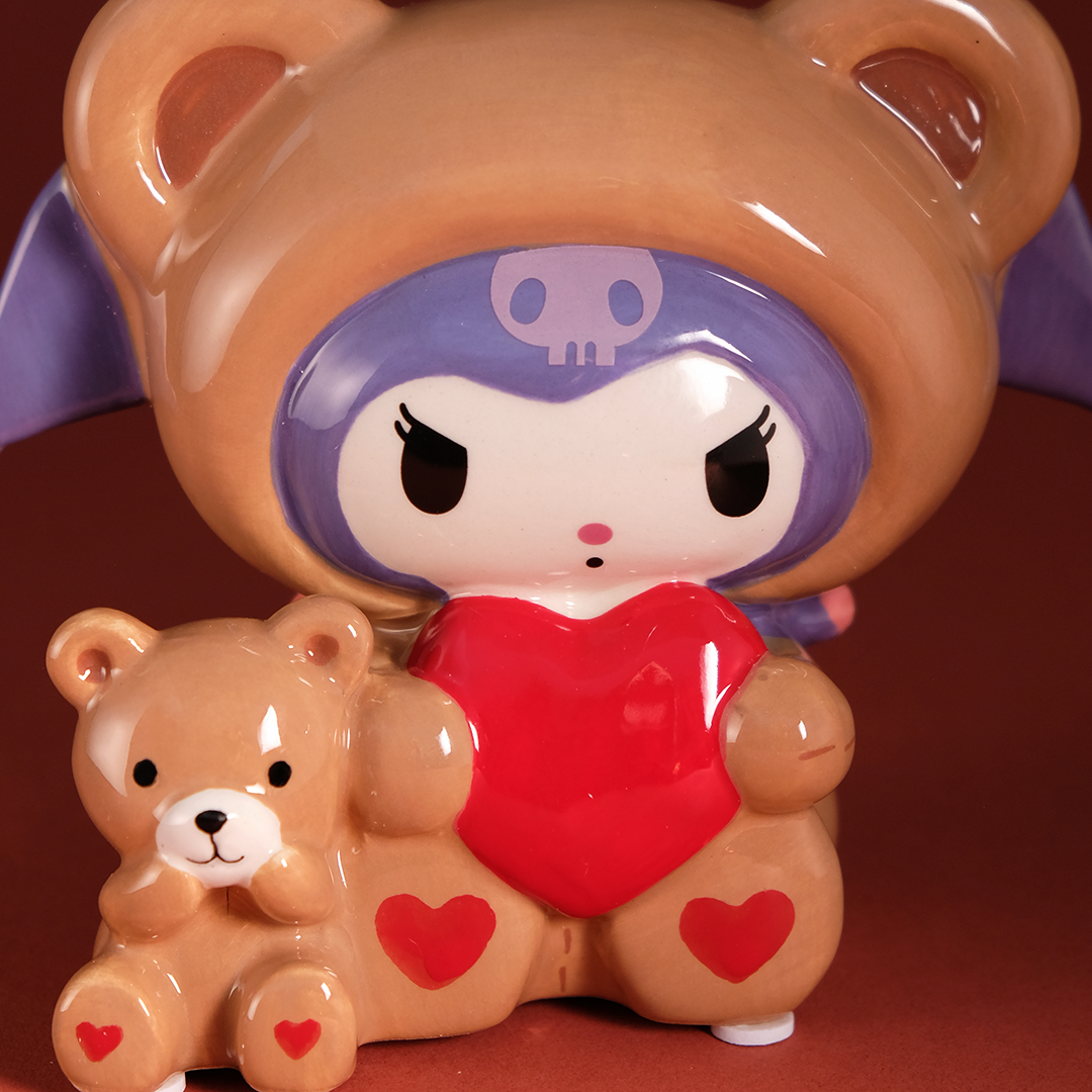 Kuromi and Teddy Bear Love Ceramic Figurine