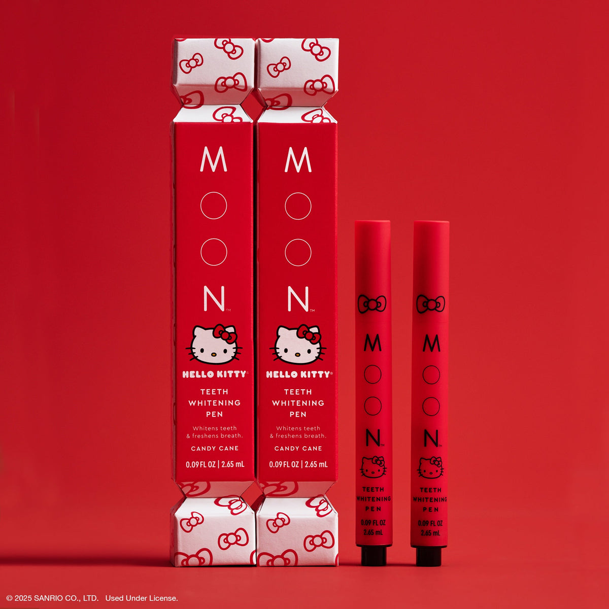 Hello Kitty MOON Oral Beauty Teeth Whitening Pen Duo, Candy Cane
