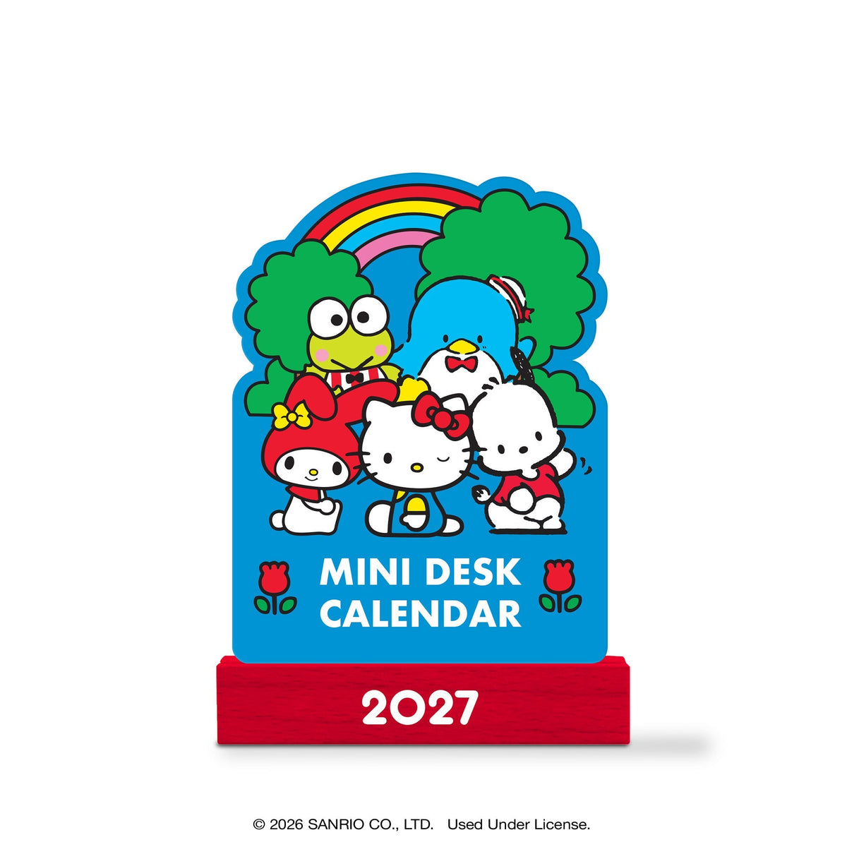 Hello Kitty and Friends 2027 Retro Mini Desk Calendar and Wood Stand