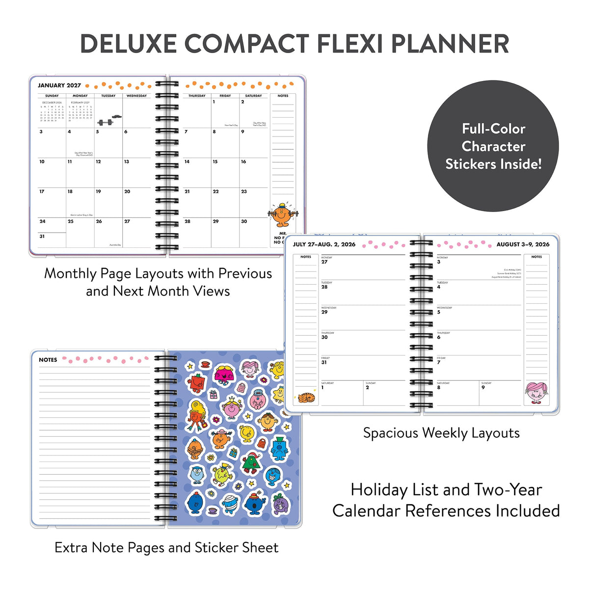 Little Miss Boss Lady 2027 Deluxe Compact Flexi Weekly Planner
