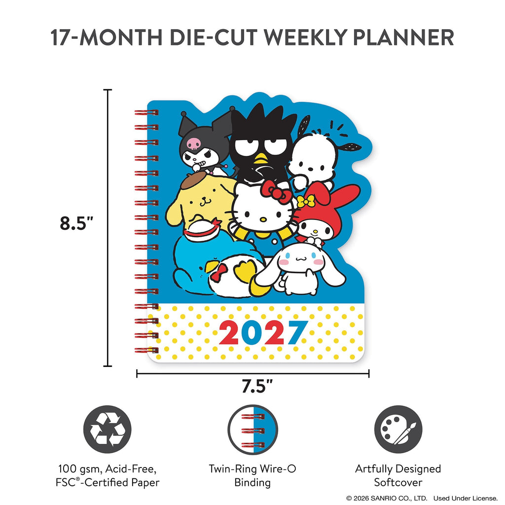 Hello Kitty and Friends 2027 Retro Die Cut Weekly Planner
