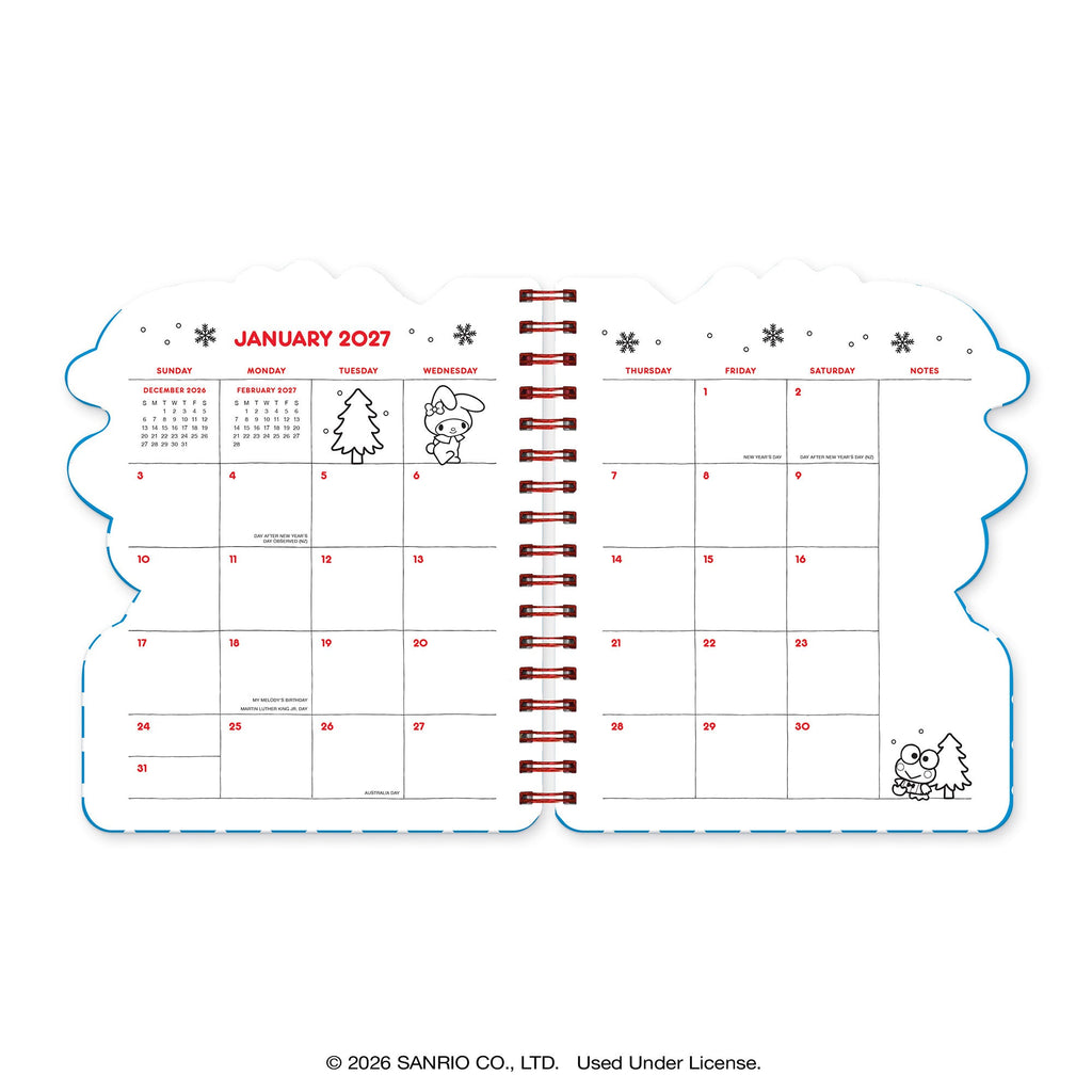 Hello Kitty and Friends 2027 Retro Die Cut Weekly Planner