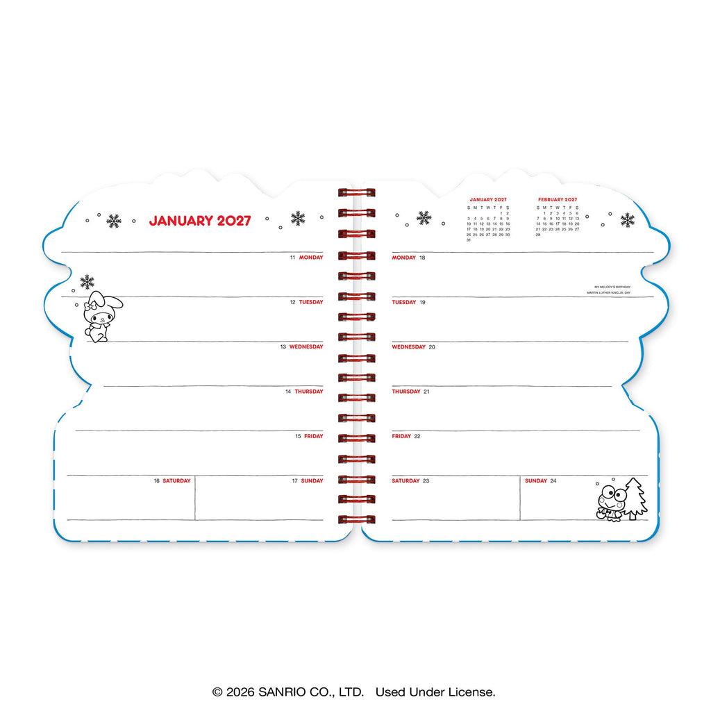 Hello Kitty and Friends 2027 Retro Die Cut Weekly Planner