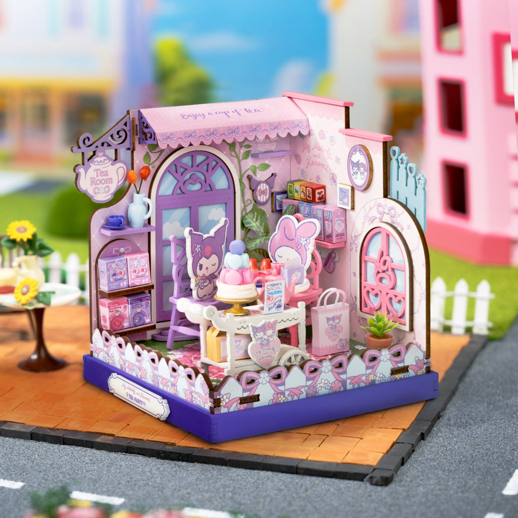 My Melody and Kuromi Tea Party DIY Miniature House Kit