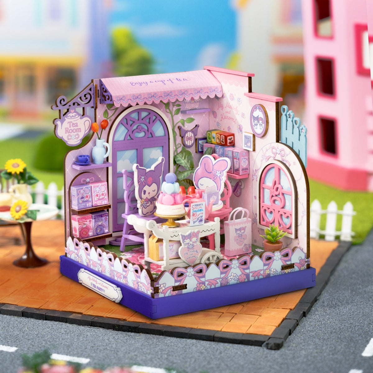 My Melody and Kuromi Tea Party DIY Miniature House Kit
