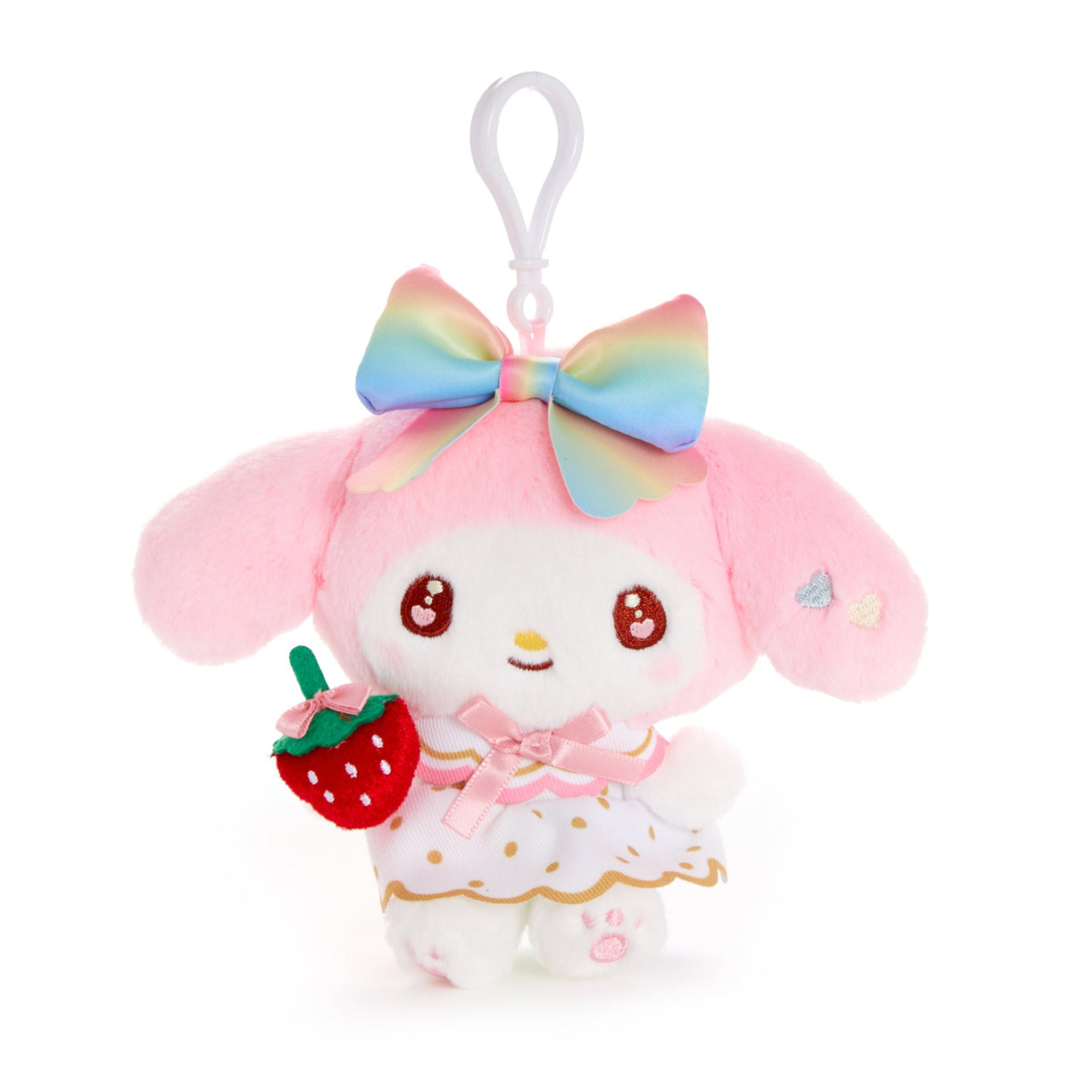 My Melody Plush Mascot Clip (Strawberry Rainbow Series)
