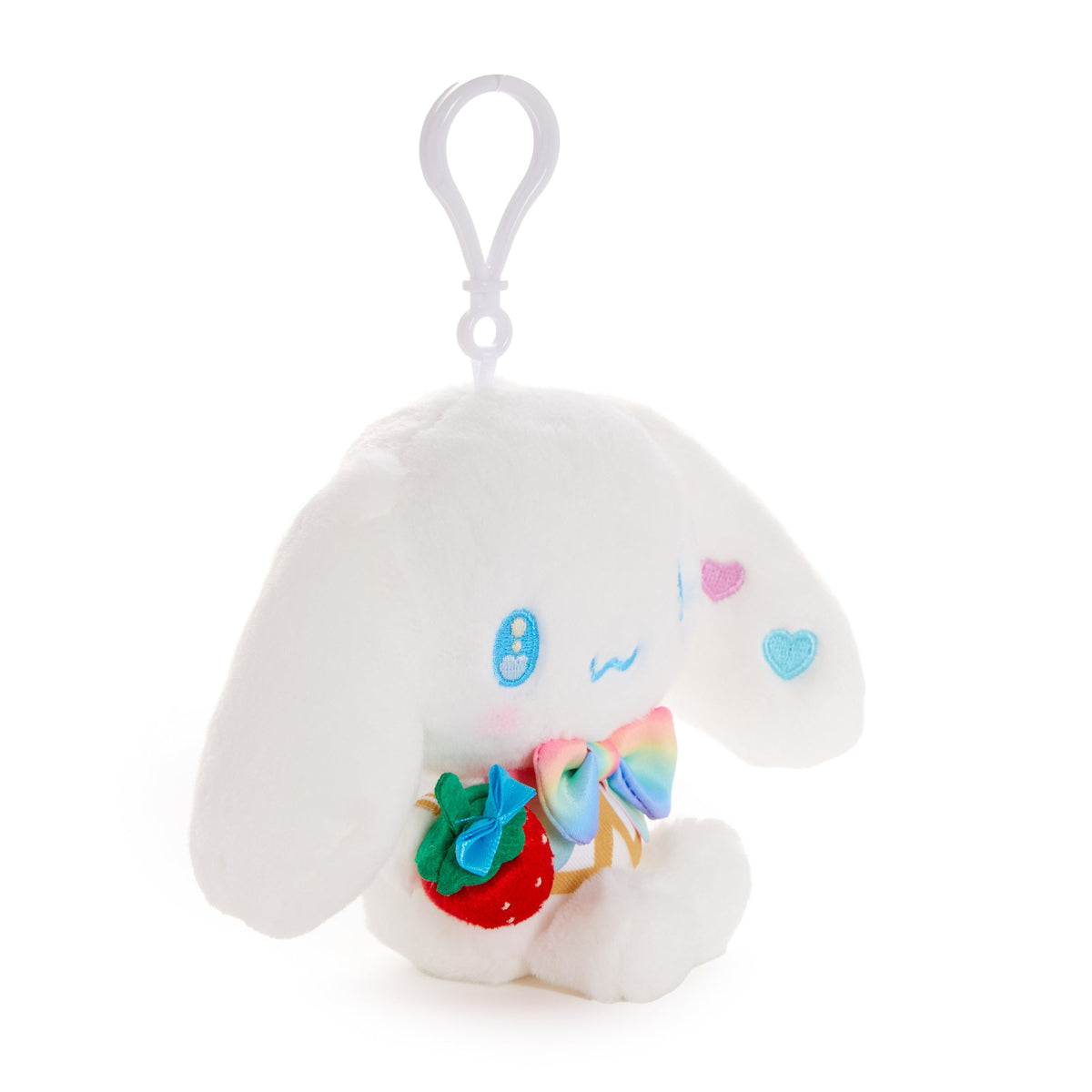 Cinnamoroll Strawberry Rainbow Plush Mascot Clip