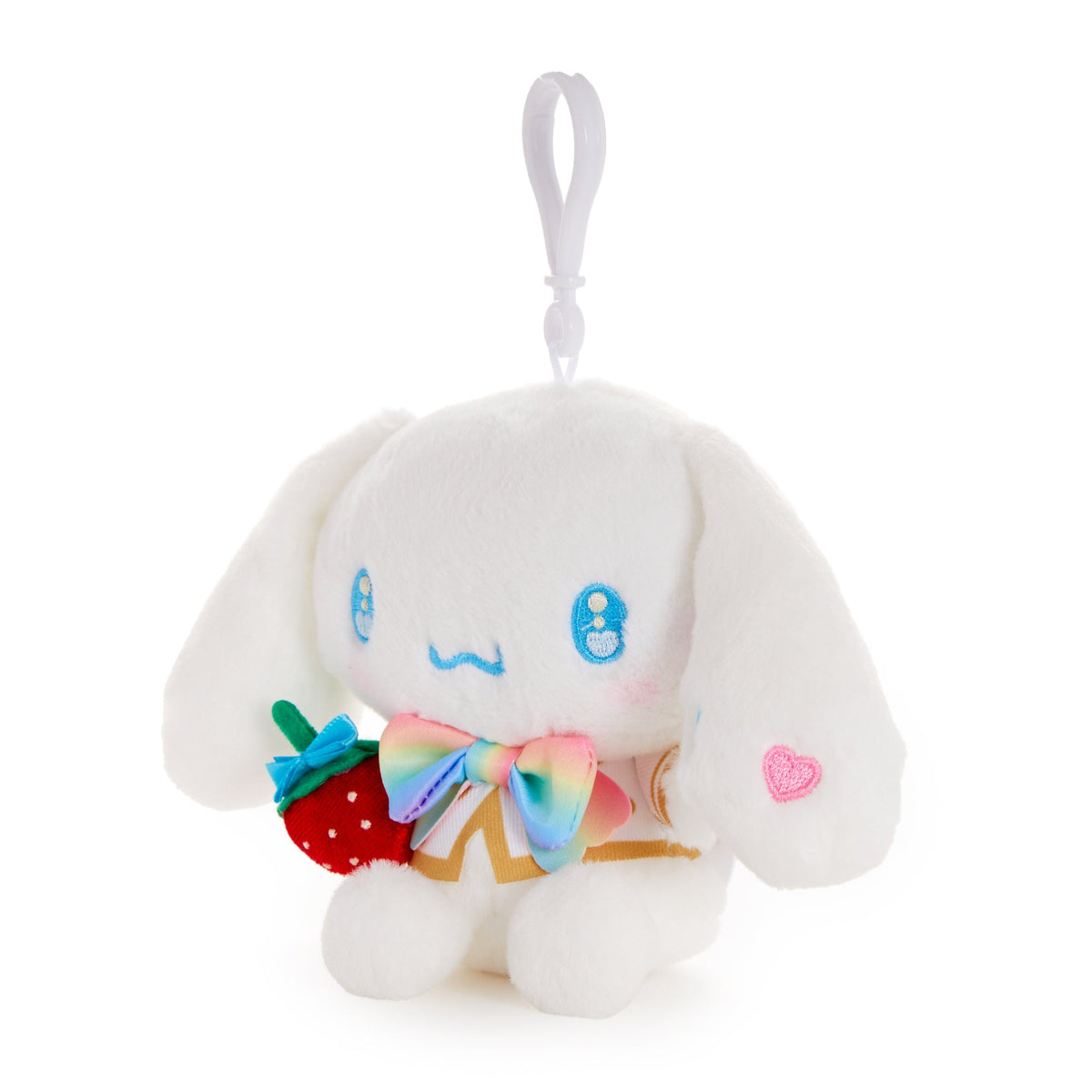 Cinnamoroll Strawberry Rainbow Plush Mascot Clip
