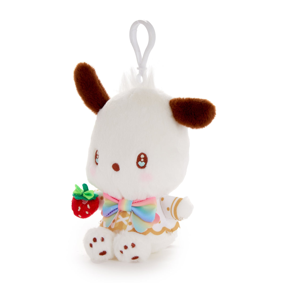 Pochacco Strawberry Rainbow Plush Mascot Clip