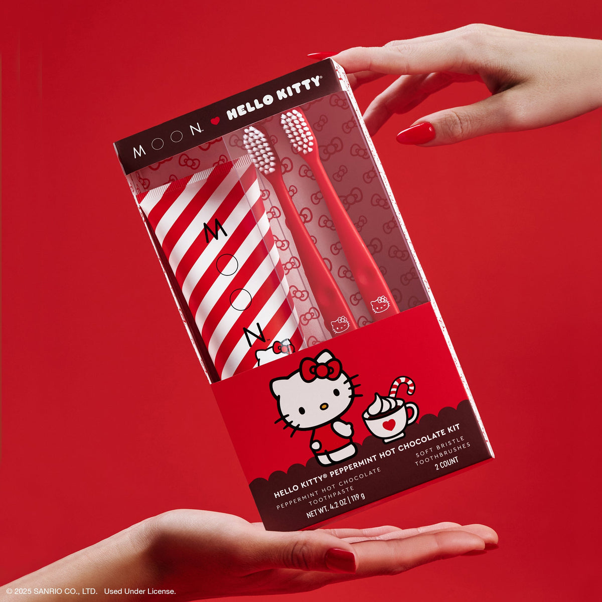 Hello Kitty MOON Oral Beauty Peppermint Hot Chocolate Oral Care Kit