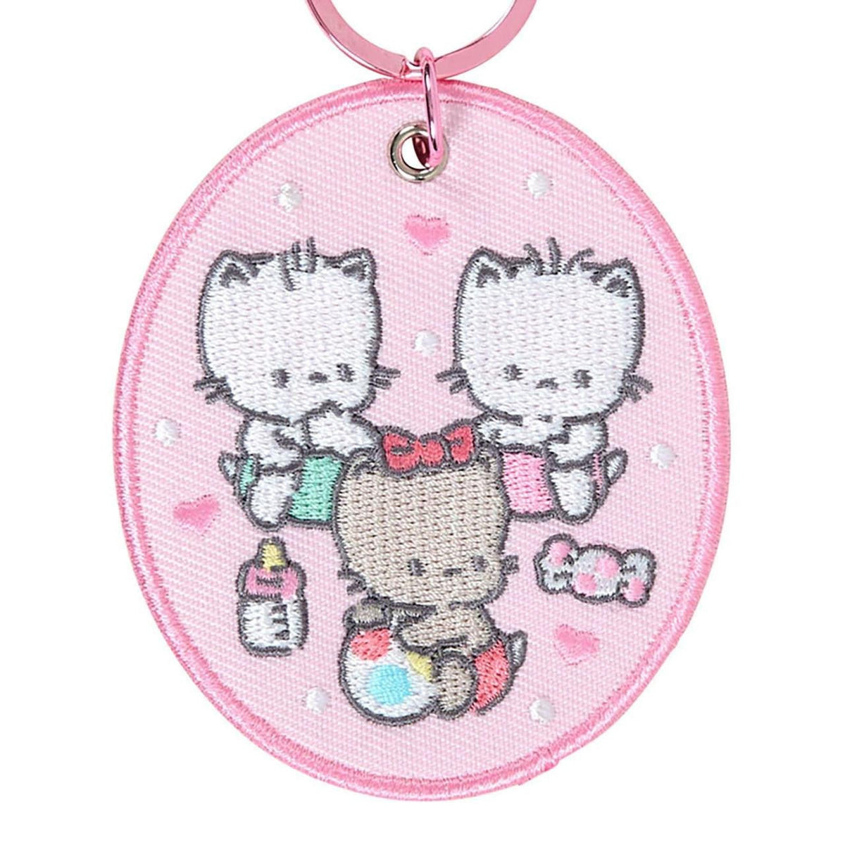 Nya Ni Nyu Nye Nyon Embroidered Badge Mascot Keychain, Sanrio Character Award Series