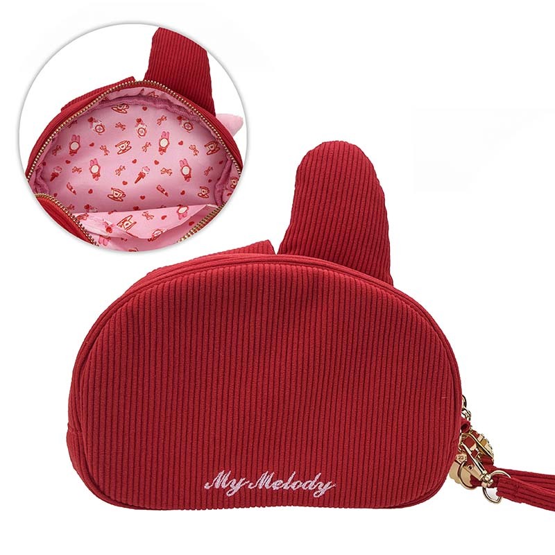 My Melody Classic Corduroy 2 Way Wristlet