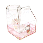 Hello Kitty Kawaii Glass Milk Carton Tumbler