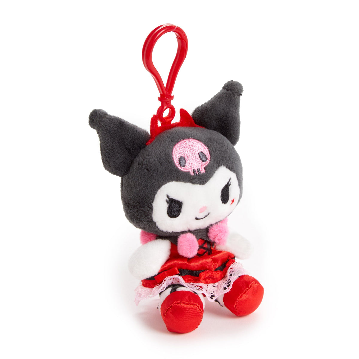 Kuromi Plush Mascot Clip, Strawberry Treat Series