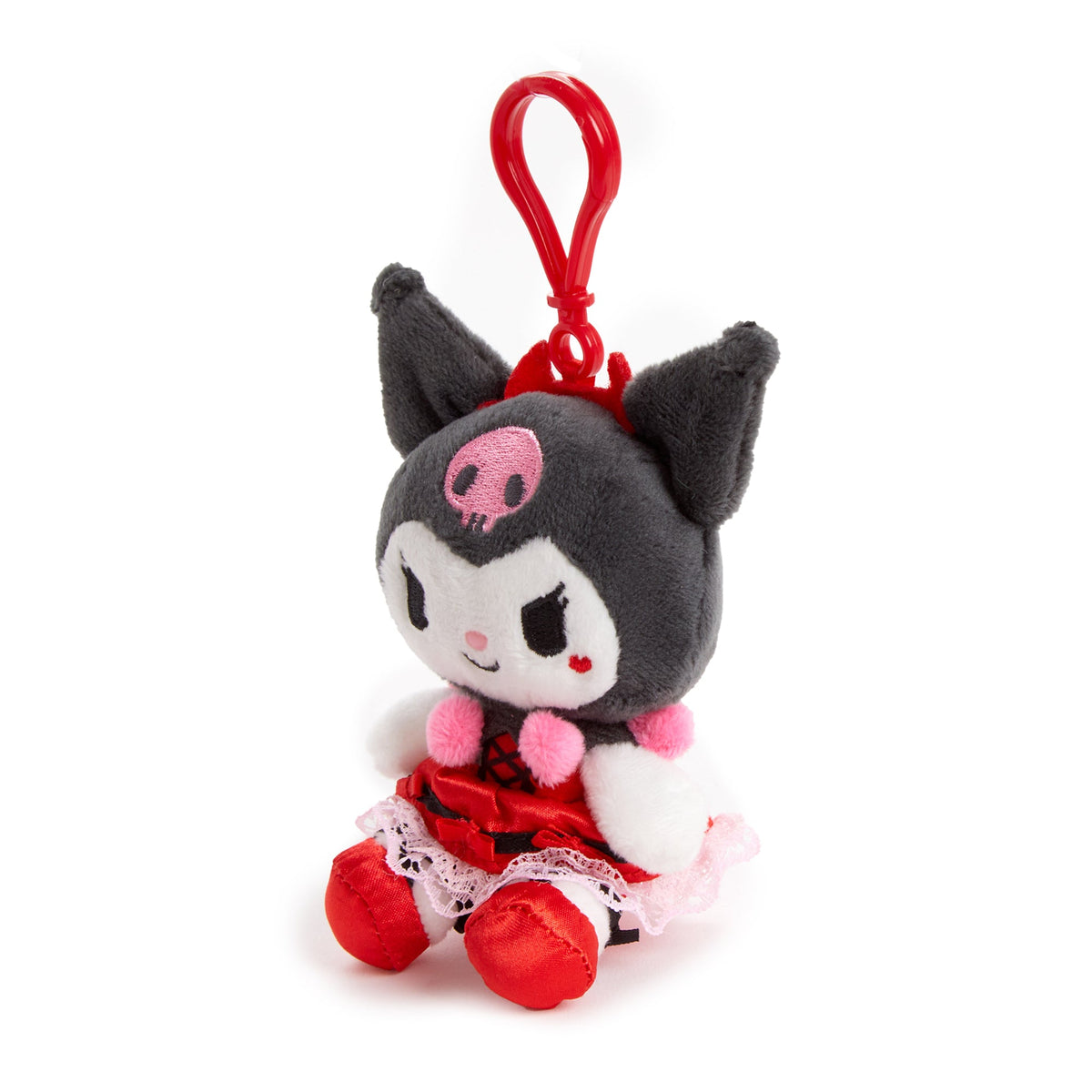 Kuromi Plush Mascot Clip, Strawberry Treat Series