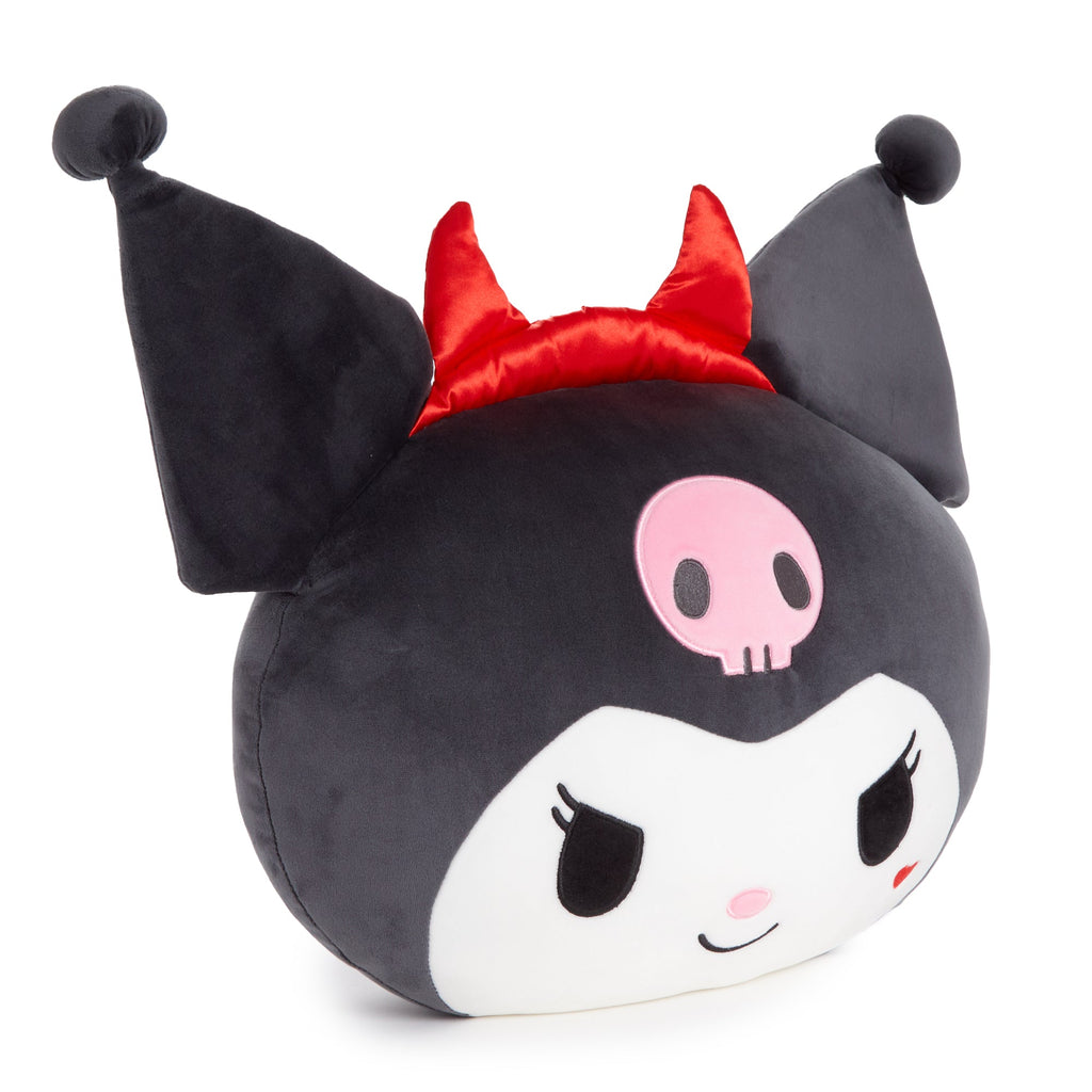 Kuromi Face Plush Pillow, Strawberry Treat Series