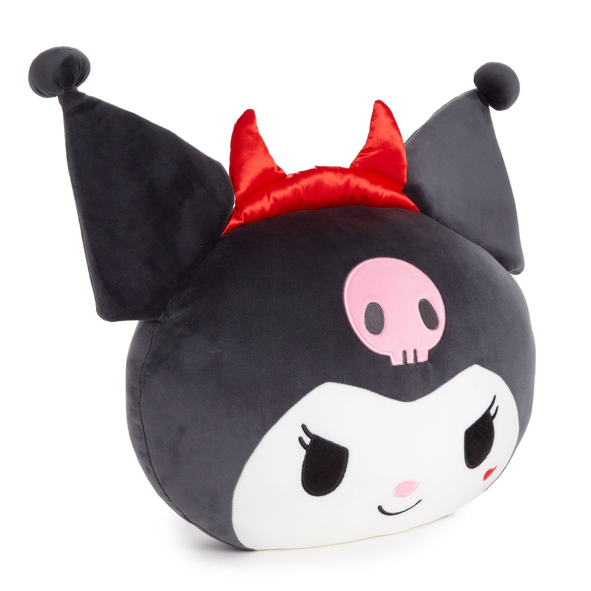 Kuromi Face Plush Pillow, Strawberry Treat Series