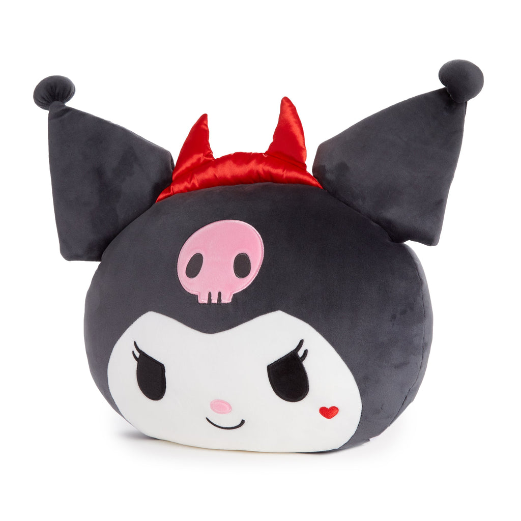 Kuromi Face Plush Pillow, Strawberry Treat Series
